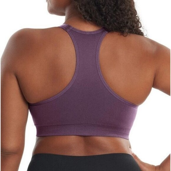 NWT Puma Ladies' Seamless Performance Sports Bra 3 Pack Pink Purple Gray Medium - Picture 2 of 4